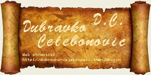 Dubravko Čelebonović vizit kartica